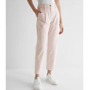 Express High Waisted Pleated Ankle Chino Pant, Never Worn